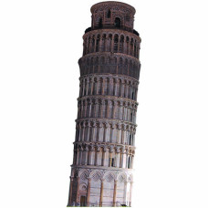 Leaning Tower of Pisa Night Cardboard Cutout