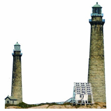 Cape Ann Twin Lighthouse Cardboard Cutout