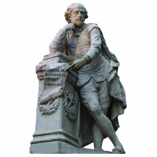 William Shakespeare There Is No Darkness Statue Cardboard Cutout